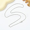 1.5mm Rack Plating Brass Oval Link Chain Necklaces for Women Men MAK-L044-25P-3