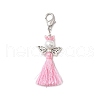 Angel Glass Pearl & MIYUKI Seed Beaded & Polycotton Tassel Pendant Decorations HJEW-MZ00198-04-1