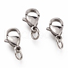 304 Stainless Steel Lobster Claw Clasps X-STAS-G240-01D-P-1