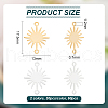 BENECREAT 60Pcs 2 Colors Brass Connector Charms KK-BC0013-88-2