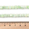 Electroplate Opauqe Glass Beads Strands EGLA-U004-02E-4