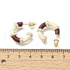 Brass C-Shaped Stud Earrings EJEW-A121-09G-3