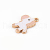 Golden Plated Alloy Enamel Pendants ENAM-T009-89D-RS-2