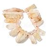 Natural Yellow Quartz Beads Strands G-S386-D22-3
