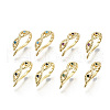 Brass Micro Pave Cubic Zirconia Cuff Earrings EJEW-T046-40G-NF-1