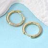 Brass Micro Pave Cubic Zirconia Huggie Hoop Earrings EJEW-K083-36G-B-4