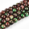 Baking Painted Glass Beads Strands DGLA-N003-8mm-B07-1