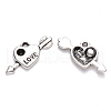Valentine's Day Tibetan Style Alloy Pendant Rhinestone Settings TIBEP-S319-058AS-RS-1