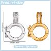 DELORIGIN 2Pcs 2 Colors 925 Sterling Silver Micro Pave Clear Cubic Zirconia Twister Clasps STER-DR0001-10-2