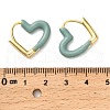 Heart Brass Enamel Hoop Earrings EJEW-P308-05G-3