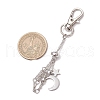 Moon & Star Alloy Swivel Lobster Claw Clasps & Brass Cable Chains AJEW-JB01335-7