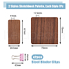 DICOSMETIC 2Pcs 2 Styles Wood Magnetic Flip Top Paintbox AJEW-DC0001-26-2