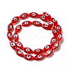 Handmade Evil Eye Lampwork Beads Strands LAMP-G154-06D-2