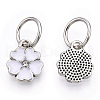 Enamel Style Flower Alloy Rhinestone Charms ENAM-S085-08-3