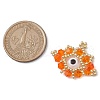 Seed Beads Beaded Charms PALLOY-MZ00344-04-2