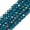 Electroplate Glass Beads Strands EGLA-A034-T4mm-B25-4