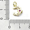 Brass Micro Pave Cubic Zirconia Pendants KK-H475-15G-04-3