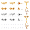 Unicraftale 12Pcs 2 Colors Brass Stud Earring Findings KK-UN0001-95-1