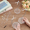 Plastic Minifigures Display Stands with Adjustable Snake Bone Bracket ODIS-WH0070-75B-3