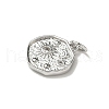 Brass Micro Pave Cubic Zirconia Charms KK-I276-53P-2