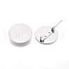 304 Stainless Steel Brooch Cabochon Settings STAS-E547-08L-P-2