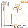 Beebeecraft 10Pcs Brass Chains Stud Earring Findings KK-BBC0009-82-2