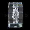 3D Laser Engraving Animal Glass Figurine DJEW-R013-01E-4