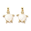 Real 18K Gold Plated Brass Micro Pave Clear Cubic Zirconia Pendants X-KK-D004-05G-D-2