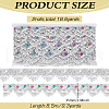 Sparkle Triangle Polyester Lace Ribbons OCOR-WH0090-64P-2
