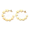 304 Stainless Steel C-Shaped with Triangle Stud Earrings EJEW-M100-01G-2
