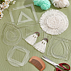 Transparent Acrylic Fringe Trimming Tool TACR-WH0014-14-5