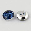 2-Hole Taiwan Acrylic Rhinestone Flat Round Buttons BUTT-F015-11.5mm-17-2