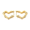 304 Stainless Steel Micro Pave Clear Cubic Zirconia Heart Hoop Earrings EJEW-V016-06G-02-4