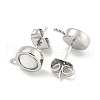 Brass with Sea Shell Stud Earring KK-Q820-05P-2