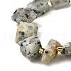 Raw Rough Natural Seaame Jasper Beads Strands G-Z087-A10-4