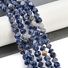 Natural Blue Spot Jasper Beads Strands G-A257-A15-01-2