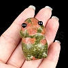 Natural Unakite Carved Frog with Eye Figurines PW-WG73755-12-1