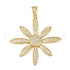 Brass Micro Pave Cubic Zirconia Pendants KK-M322-27G-1