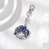 Natural Lapis Lazuli Chips Beads & Alloy Tree of Life Pendant Decorations HJEW-JM03128-02-1