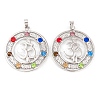 Chakra Alloy Micro Pave Rhinestone Pendants G-NH0025-07P-1
