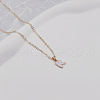 Alloy White Enamel Initial Pendant Necklaces WG51722-09-1