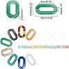 SUPERFINDINGS 960Pcs 8 Colors Acrylic Linking Rings OACR-FH0001-030-4