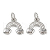 Brass Micro Pave Cubic Zirconia Pendants KK-L231-01P-01-1