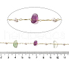 Handmade Natural Fluorite Chip Beaded Chains CHC-F020-02G-01-2