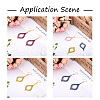 50Pcs 5 Colors 430 Stainless Steel Filigree Pendants STAS-PJ0001-15-7