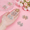  6Pcs 3 Colors Alloy with Glass Rhinestone Bowknot AJEW-NB0006-23-3