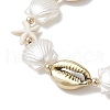 Natural Mixed Cowrie Shell Bead Braided Bead Bracelets BJEW-JB11862-02-3