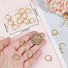 Beebeecraft 10Pairs Brass Hoop Earrings EJEW-BBC0001-55-3