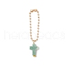 Cross Acrylic Pendant Decorations HJEW-JM03398-01-4