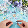 SUNNYCLUE 50Pcs 10 Colors Luminous UV Plating Rainbow Iridescent Acrylic Beads TACR-SC0001-29-3